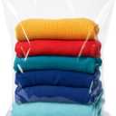 Large Clear Plastic Zipper Storage Bag 18"x24" 5 Gallon Reusable Resealable Zip-Top Storage Bags for Clothes, Blankets, Towels, Travel and Seasonal Closet Organization (10-Pack)