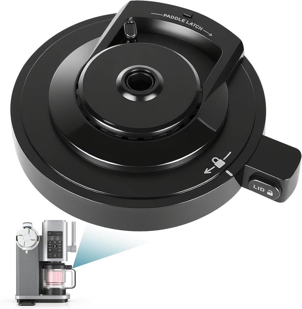 Outer Bowl Lid for Ninja NC500/NC501 Creami Deluxe Series Ice Cream Maker, Reusable Creami Lid Replacement for Ninja Creami Parts, Leak and Splash Proof, Dishwasher Safe (No Paddle)
