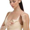 GXXGE Nursing Bra Support Pumping Bra Hands Free All in One Maternity Bra Comfortable Breast No Pad Pumps Bra, Size L