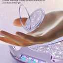 2 x typecase Folding Phone Stand: Foldable Smartphone Holder for Desk - Ultra Thin Adjustable Kickstand - Magnetic Phone Grip Home Desk Accessories Compatible with Phone Tablets (Purple Glitter)