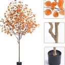 Artificial Eucalyptus Tree for Fall Decor, 6 FT Fall Tree with Realistic Eucalyptus Leaves, Faux Eucalyptus Tree for Room Design, Realistic Fall Plant for Fall Indoor & Outdoor Decor - Fall