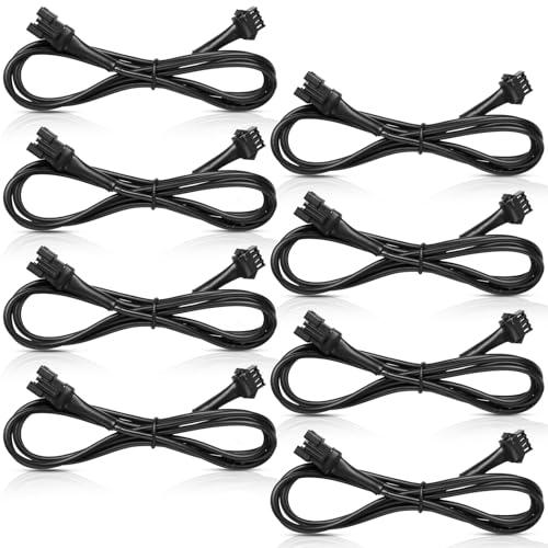 Kanayu 8 Pcs Christmas 4 Pin RGB LED Accent Multicolor Light Extension Cable Wire Cord Set for LED Motorcycle ATV Car Multicolor Neon Strip Trucks Rock Light (47 Inch)