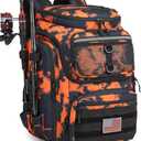 HAMBOLY Fishing Backpack with Rod Holders, 40L Tackle Box Backpack for Fishing Gear, Waterproof Fishing Bag for Men