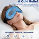 3D Weighted Cooling Gel Eye Mask for Sleeping, FSA Eligible Items HSA, 6oz Gel-Weighted Sleep Mask, 100% Blackout, Gentle Pressure & Cold Relief for Migraine, Ice Cold Mask for Travel Essentials