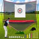Gagalileo Professional Golf Hitting Net: 10x8ft Automatic Ball Return Set Net for Adults Real Ball Practice Backyard Swing Training Adults