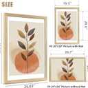 LUCKYLIFE 24x36 Frame Natural Wood, Display 20x30 with Mat or 16x24 Without Mat, Wall Hanging Poster Frames with Plexiglass Sheets, 1 Pack, Natural