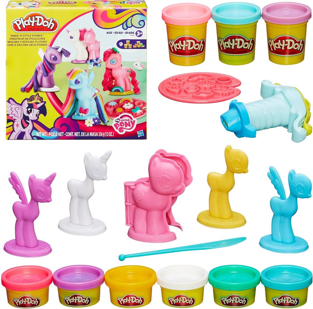 Play-Doh Make & Style Ponies Set, My Little Pony Toys and Figures, Kids Arts and Crafts Playset  Play-Doh Make & Style Ponies Set, My Little Pony Toys and Figures, Kids Arts and Crafts Playset