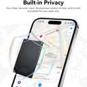 2 Pack Wallet Tracker Card [Apple MFi Certified] Air Tracker Tag (iOS only), IP68 0.06in Rechargeable Smart Card Work with Apple Find My, Keys Finder and Item Locator for Passport, Bags, Laptop, Black