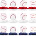 12 Pcs Baseball Honeycomb Centerpieces Baseball Birthday Party Decorations Baseball Table Topper for Sport Birthday Baby Shower Party Favor Supplies