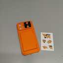 BXYJY for iPhone 17 Pro Max Phone Case Wallet, Card Holder (4-5 Cards), Slide Camera Cover, Military Grade Protection, Rugged Hard Women Girly Men Protective Case for iPhone17 Pro Max 6.9", Orange