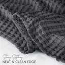 Utopia Bedding 100% Cotton Waffle Weave Blanket King Size for Bed - Lightweight, Breathable Summer Blankets Soft and Cozy, Gift for Mother’s Day Home Decor (Charcoal, 90x108 Inch)