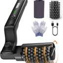 YKYI Electric Grill Brush - Cordless Rechargeable BBQ Cleaner with 180° Adjustable Head, 2600mah High-Torque Power Rotary BBQ Scrubber for Outdoor Stainless Steel Cast Iron Grates (Black)