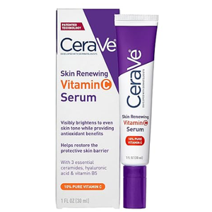 CeraVe Vitamin C Serum with Hyaluronic Acid, Skin Brightening Serum for Face with 10% Pure Vitamin C, Fragrance Free, 1 Fl. Oz