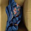 Pacific Coast Signature Large Rolling Shopper Tote Bag (Color: Rose Garden Navy)