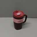 Owala SmoothSip Slider Stainless Steel Insulated Travel Mug with handle, 100% Leak Proof, For Hot and Cold Drinks, Travel Friendly with Sliding Lock Lid, 12oz, BPA Free, Leak Proof, Black Cherry