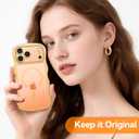 for iPhone 17 Pro Max Case: [Cute Wave Frame][Fit for MagSafe] Military Drop Shockproof Protection, Camera Protective Glossy Slim Magnetic Wavy Phone Cover for Women Girls 6.9'', Clear/Desert