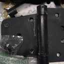 HOME MASTER HARDWARE Self-Closing Spring Gate Hinge 3-1/2" Heavy Duty Automatic T Hinges Steel Black Finish with Screws 2-Pack for Wood Fence Gate Vinyl Shed Door