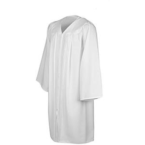 Leishungao Senior Classic Choir Robes Confirmation Robe White for Baptisms 54FF
