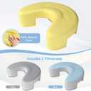 Side Sleeper Pillow for Adults, Side Sleeper Pillow with Arm Holes -arm Pillow, 2Pcs Pillowcase, Ergonomic Memory Foam Pillow for Cervical, Neck, Shoulder & Rotator Cuff Pain Relief