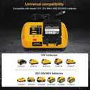 DCB118 Replace for DeWalt Fast Charger 20v/60v Rapid Battery Charger 3Ah, Compatible with Dewalt 20V and 60V Max Batteries