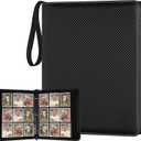 GERMUN 9 Pocket Card Binder, Premium Zip Trading Card Binder, 720 Double Sided Pocket PU Collection Binder, Collector Album, Card Folder for MTG, TCG, Sports Cards, (Black)
