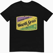 Mardi Gras Bourbon Street TShirt, S