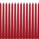 14 Pack Tall Red Taper Candles - 10 Inch Red Dripless, Unscented Dinner Candle - Paraffin Wax with Cotton Wicks - 8 Hour Burn Time.