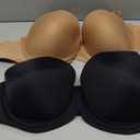 Amazon Essentials Women's Microfiber Lined Wired Balconette Bra (38DD, Black/Washed Bronze)
