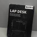 BUYIFY Portable Foldable Laptop Desk for Bed and Couch, Adjustable Lap Desk with Cup Holder and Phone Holder, Ideal for Working, Reading, Writing, and Breakfast (Black)-USA Original Patent