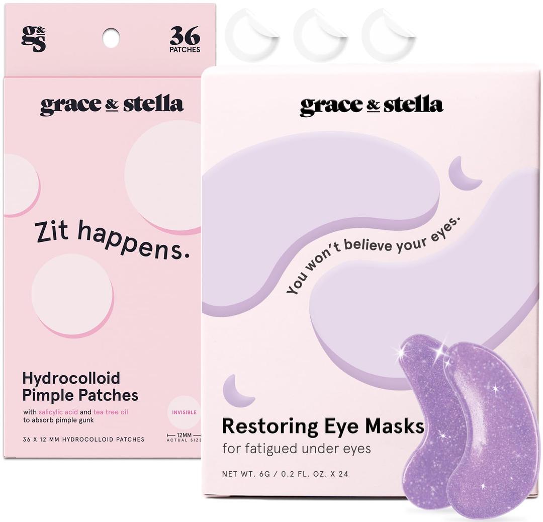 grace & stella Purple Under Eye Masks With Retinol +