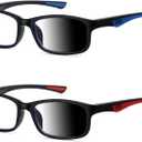 LKEYE Sport Reading Glasses Men Photochromic Lens Blue Light Blocking Computer Reader Wide Style Spring Hinge Eyeglass LK6082