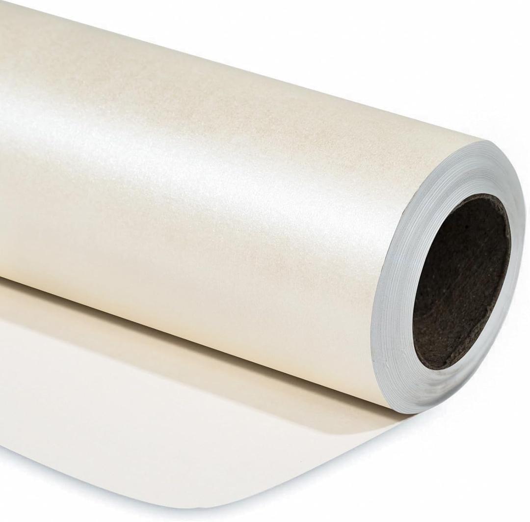 RUSPEPA Off White Matte Wrapping Paper - Solid Color Pearly Lustre Paper Perfect for Wedding, Birthday, Christmas, Baby Shower - 30 Inches x 100 Feet