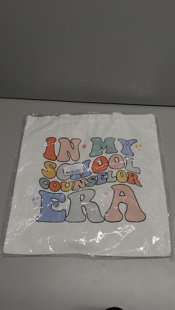 In my School Counselor Era Gifts Tote Bag, Guidance Counselor Gifts, Counselor Gifts for Women, Groovy Retro Counselor Canvas Tote Bags for Women, Reusable Grocery Bags Shopping Bags