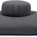 renoo Meditation Cushion Set - Zafu Meditation Pillow and Zabuton Floor Cushion - Adjustable Organic Buckwheat and Cotton Fill - GOTS Certified Cotton Washable Covers - 30x30x10 - Multiple Colors