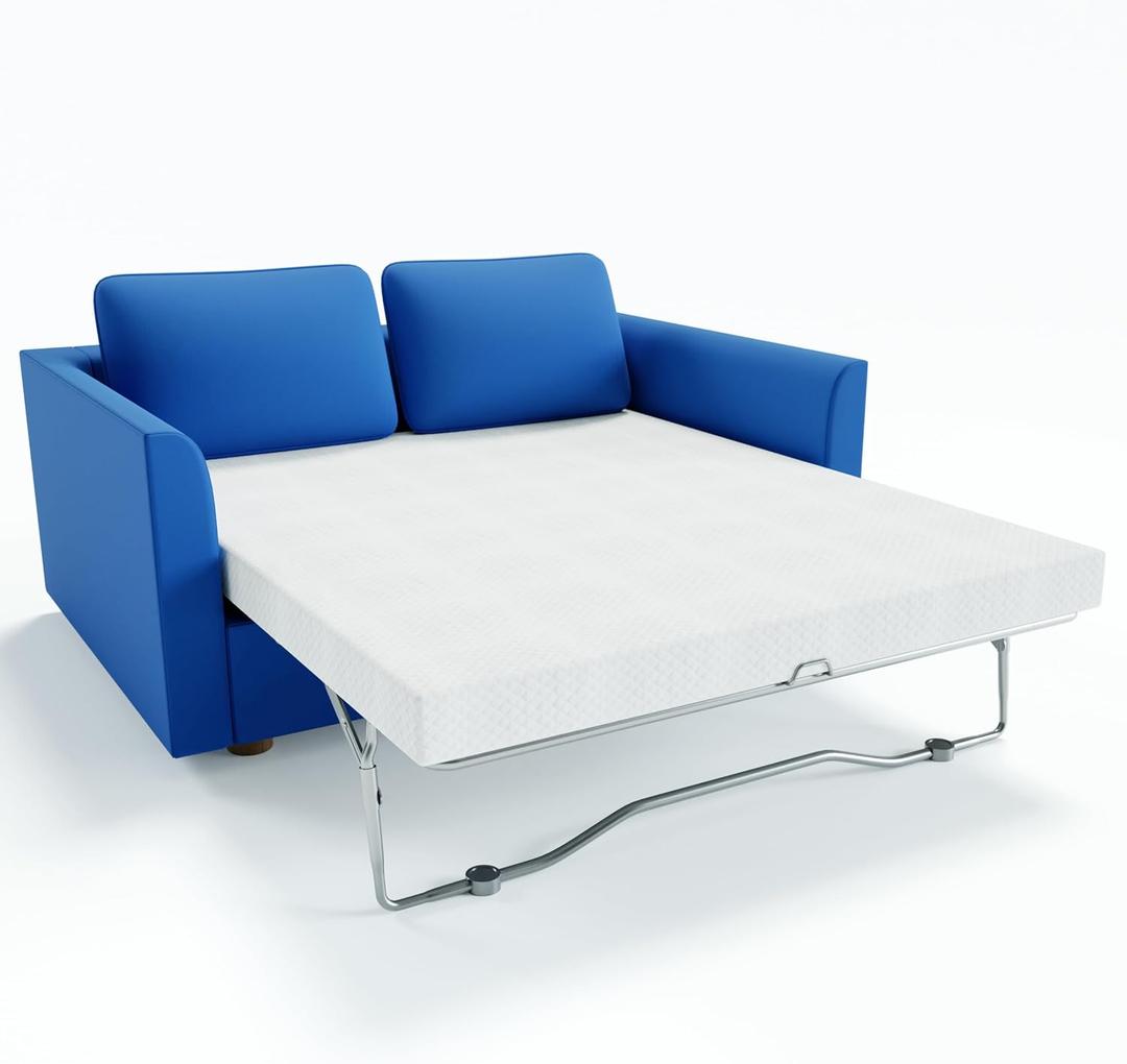 4.5 Inch Cold Gel Memory Foam Mattress Replacement for Sleeper Sofa and Couch Beds - Queen Size CertiPUR-US Certified (Sofa Not Included)