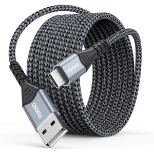 Cell Candy - Braided Charge & Charge Sync Cable - Micro-USB - 10 Foot - Silver
