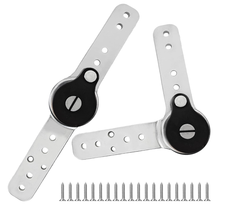 AUXBC 2Pcs Heavy Duty Adjustable Angle Hinge, Automatic Reset Function, 90 to 180 Degree Angle Adjustment Mechanism Hinge for Sofa Bed Cupboard Recliner