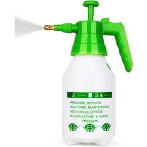 Garden Pump Sprayer,68oz/34oz Hand-held Pressure Sprayer Bottle for Lawn with Safety Value&Adjustable Nozzle, for Watering,Spraying Weeds,Home Cleaning and Car Washing,0.5 Gallon (Green)