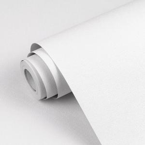 White Contact Paper Solid White Peel and Stick Wallpaper 17.3"x120" Matte Self Adhesive Waterproof Vinyl Roll for Bathroom Kitchen Backsplash Cabinets Shelf Liners Drawers