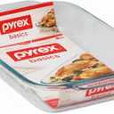Pyrex Basics 3 Quart Oblong Glass Baking Dish, Clear 9 x 13 inch  - Original Genuine Pyrex - Made in the USA
