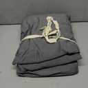 MooMee Bedding Duvet Cover Set 100% Washed Cotton Linen Like Textured Breathable Durable Soft Comfy (Heathered Dark Grey, Palatial King/Oversized King 120"x98")