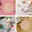 2 x 200pcs Mini Wood Eggs for Crafts Unfinished Easter Eggs DIY Painting Crafts Easter Decorations 0.7 Inch