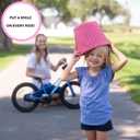 PEDALON Kids Bike Basket with Innovative Clip - Large Non-Sagging Bicycle Front Basket for Girls & Boys - Basket for Tricycle - Premium Bike Accessories for Little Kid and Toddler - Pink - Plastic