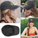 3 x Baseball Cap with Init ial Vintage Adjustable Sunflower Letter Sun Hat Fishing Hats,2025 Retirement Hat Giftss for Women Men