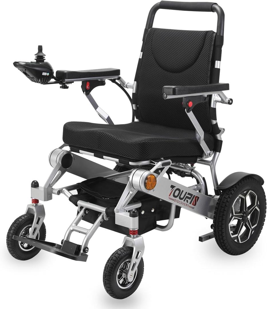 18 Miles Long Travel Range Corse Motility 2025 Upgrade Compact Electric Wheelchair for Adults - Lightweight 60lbs, Foldable Motorized Power Chair for Seniors, 600W Motors, All-Terrain Capability