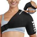 REVIX Shoulder Ice Pack Wrap for Rotator Cuff Cold Therapy, Premium Solid Gel Ice Pack for Shoulder with Soft Lycra, Reusable Shoulder Brace Ice Sleeve for Men Women Post-Workout Recovery & Discomfort