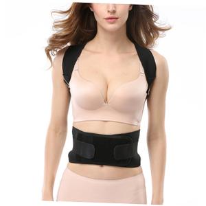 Adjustable Back Posture Corrector for Men and Women Black Relief Supports Spine Alignment Suitable for All Ages