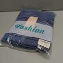 MASCOMODA Womens Sweaters Fall 2025 Oversized Striped Sweater Long Sleeve Polo V Neck Loose Side Slit Knitted Tunic Tops (Blue, XL)