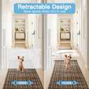 Short Dog Gate 0"-39" Wide Narrow Baby Gate 24 Tall Retractable Baby Gate to Step Over Short Gate for Stairs Low Pet Gate Indoor Mesh Doggie Gates Puppy Gate for Doorway, White