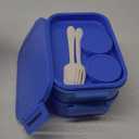 DaCool Bento Box Adults Lunch Container - 74 OZ Stackable Leakproof Bento Lunch Box for Adults Men Boys Teens Large Lunch Box Containers with Fork Spoon Sauce Boxes for Work School Dining Out, Blue (5-Blue)